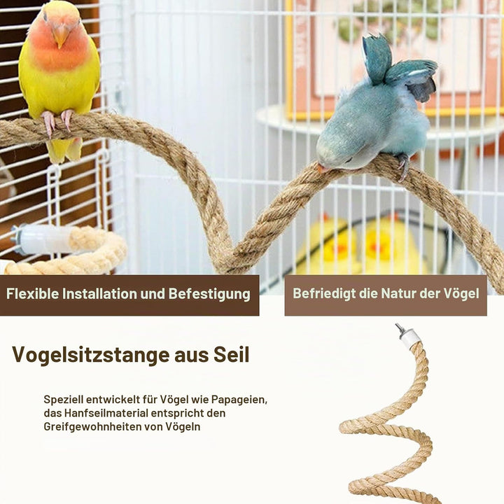 Seil-Sitzstange für Vögel, Vogelkäfig-Kletterseil-Spielzeugzubehör, biegbar, kletternd, biegbares na