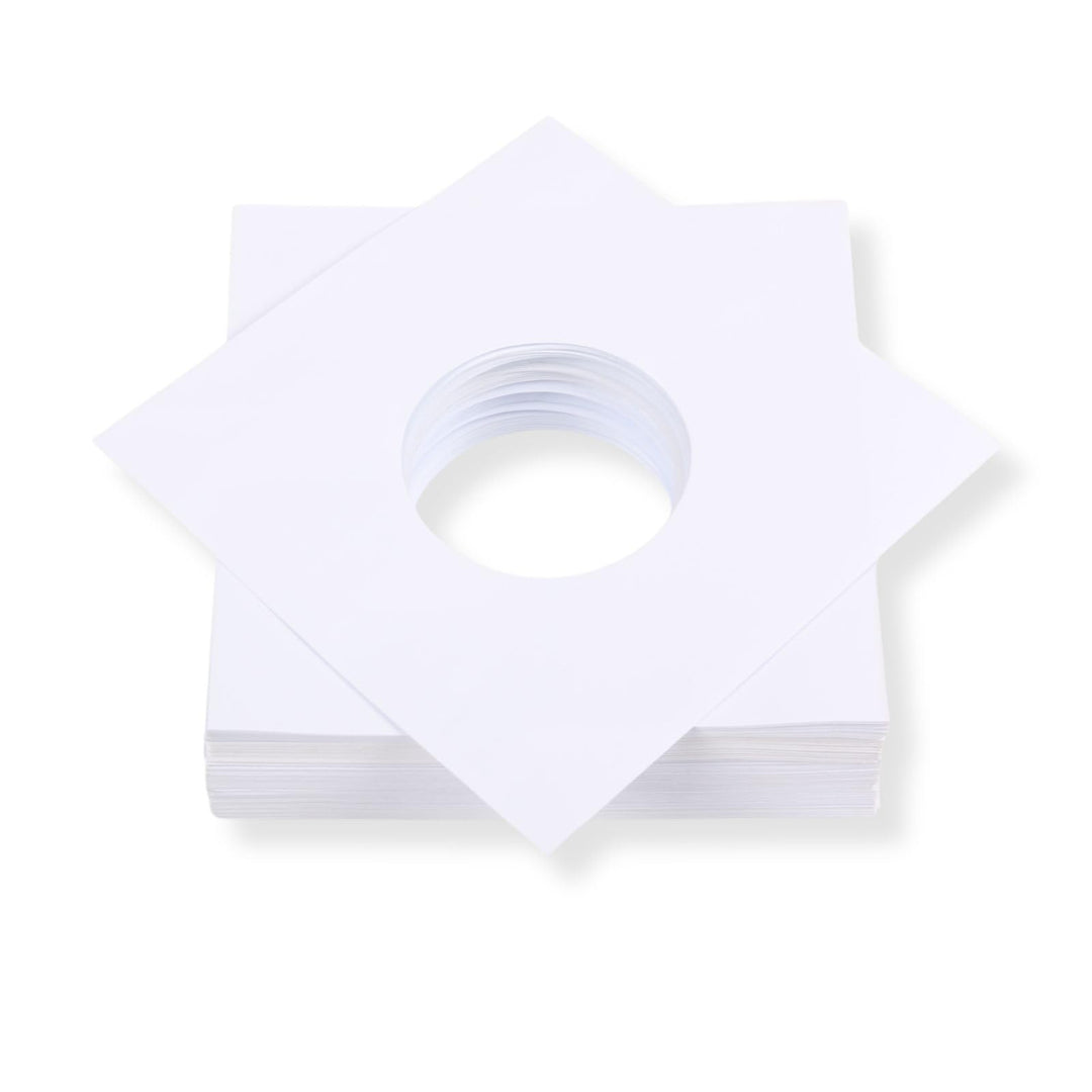 100 St. Single 7“ Deluxe Innenhüllen 180x180 mm reinweiss für Vinyl Schallplatten ungefüttert 90 gr