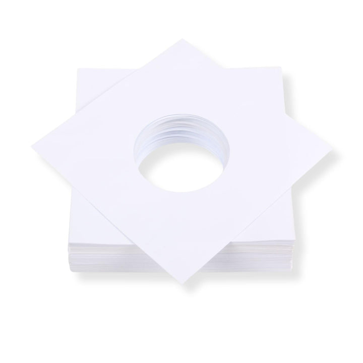 100 St. Single 7“ Deluxe Innenhüllen 180x180 mm reinweiss für Vinyl Schallplatten ungefüttert 90 gr