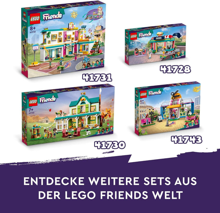 LEGO 41735 Friends Mobiles Haus, Camping-Spielzeug mit Auto, Tieren und Mini-Puppen Leo, Paisley & L