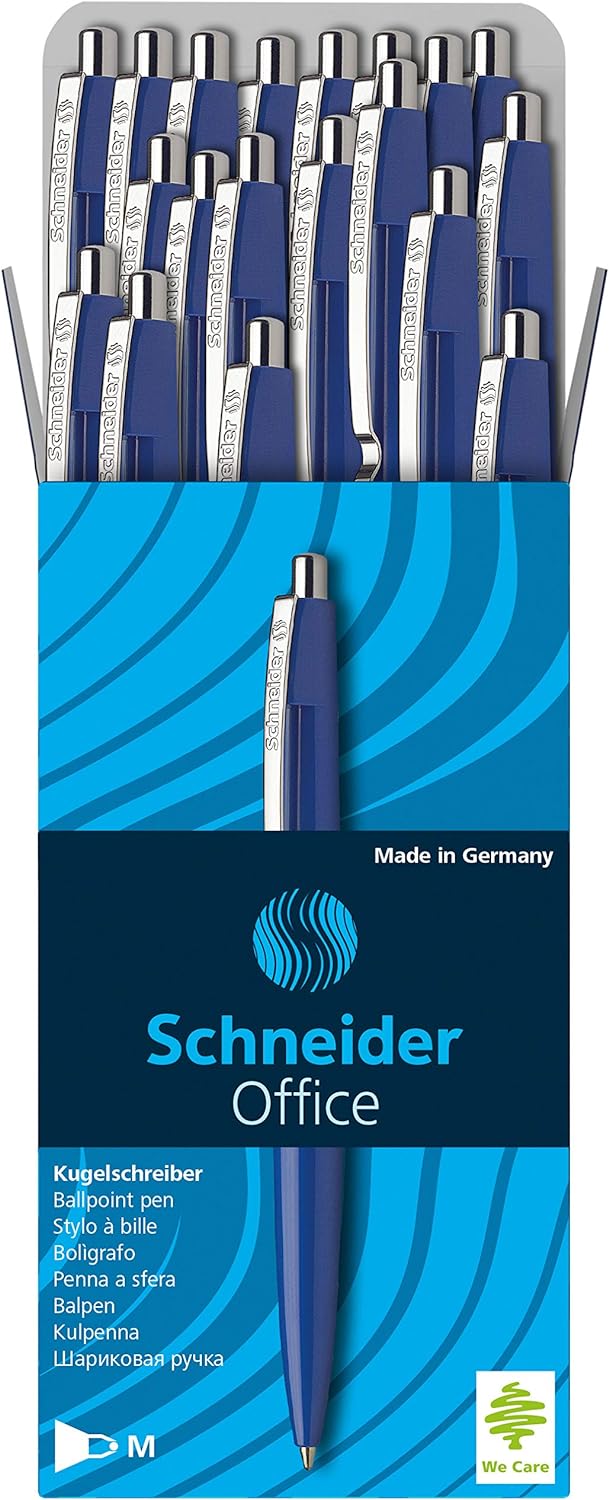 Schneider Office Kugelschreiber (Schreibfarbe: rot, Strichstärke M, dokumentenecht) 50er Packung bla