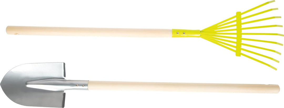 small Foot Gartenwerkzeug-Set mit Schubkarre, Garten- und Sandspielzeug mit kindgerechten Handschuhe
