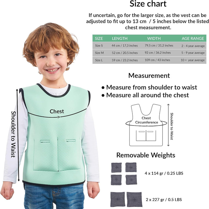 Gewichtsweste Kinder | Weighted Vest als ADHS Hilfsmittel und Autismus Hilfsmittel | Autismus-Sensor