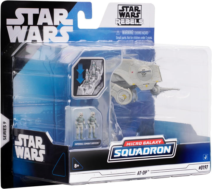 Star Wars Micro Galaxy Squadron SWJ0156 - at-DP, offizielles 12,5 cm Fahrzeug mit Figuren