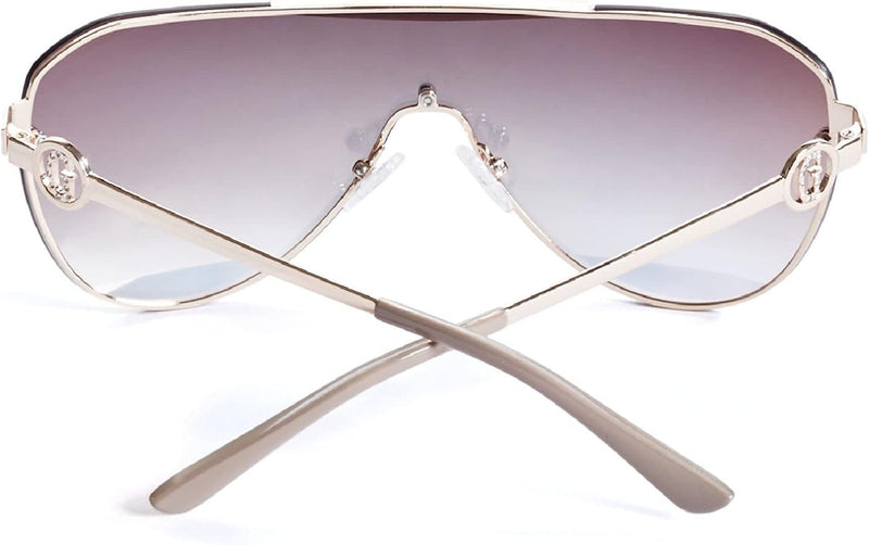 GUESS Factory Pave Shield Sunglasses