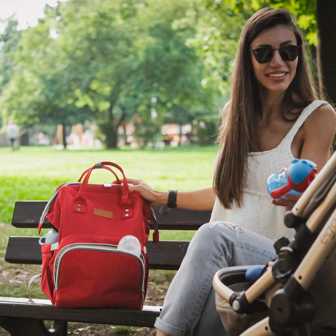 Baby Wickelrucksack, Babytasche für Reise, Wickeltasche Grosse Kapazität, Multifach Reise Rucksack W