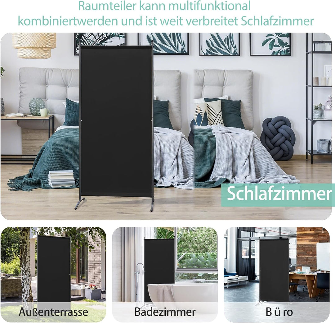 Angel Living 1 Teilig Paravent, Raumteiler Klappbar Freistehend Sichtschutz, Trennwand, Raumtrenner