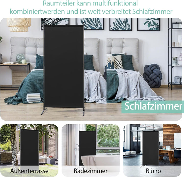 Angel Living 1 Teilig Paravent, Raumteiler Klappbar Freistehend Sichtschutz, Trennwand, Raumtrenner