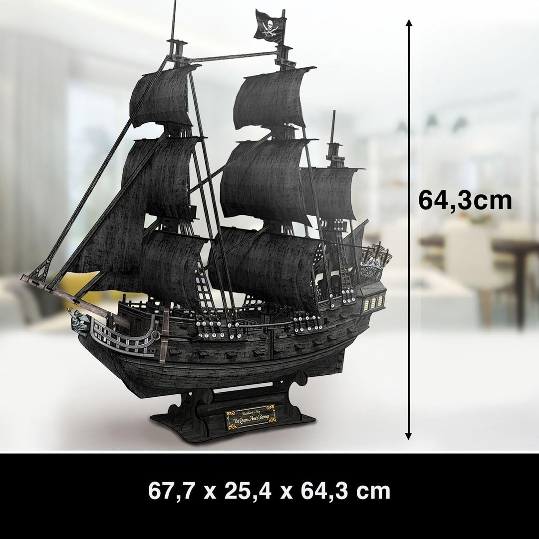 3D Puzzle Queen Anne's Revenge - 3 D Puzzle Für Kinder | 3D Puzzle Erwachsene | Modellbausatz Erwach