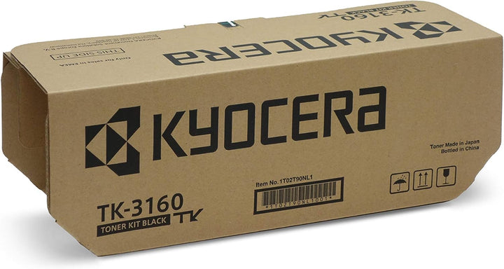 Kyocera TK-3160 Original Toner-Kartusche Schwarz 1T02T90NL1. Kompatibel für ECOSYS M3145dn & Logitec