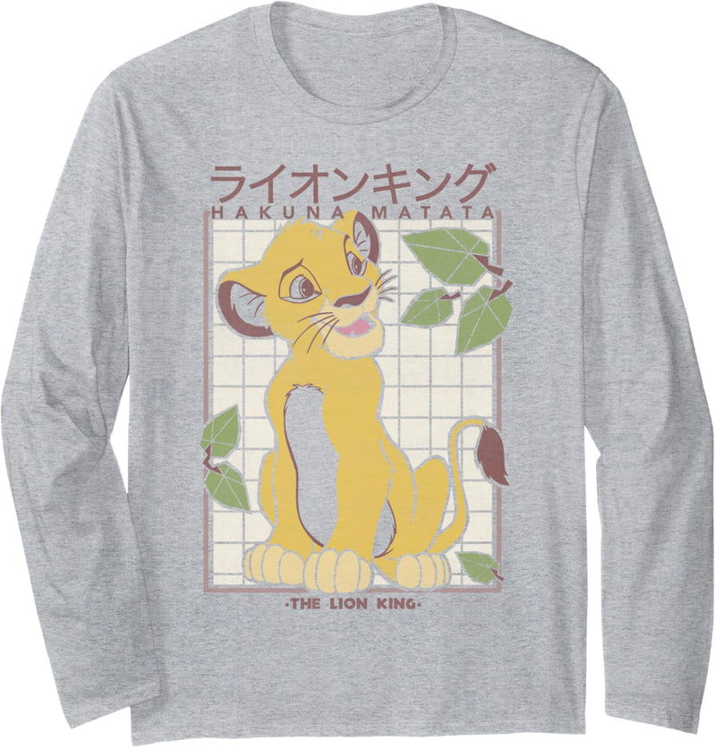 Disney The Lion King Simba Hakuna Matata Grid Langarmshirt