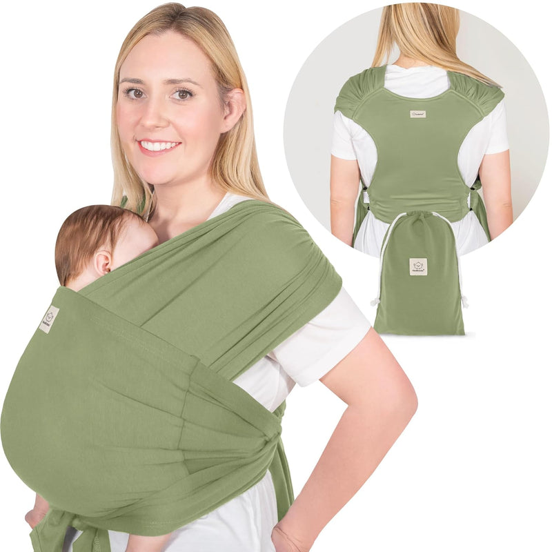 KeaBabies Tragetuch Baby Neugeboren - D-Lite Elastisches Baby Tragetuch Neugeborene, Einfach Anzuzie