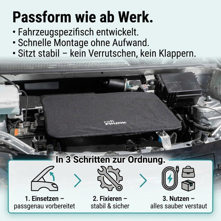 rati Frunk kompatibel für Dacia Spring 2021-2024 / Spring 2024- | Erweiterter Front-Stauraum. Perfek