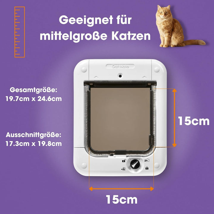 Cat Mate Mikrochip Katzenklappe 1 Stück (1er Pack) Weiss, 1 Stück (1er Pack) Weiss
