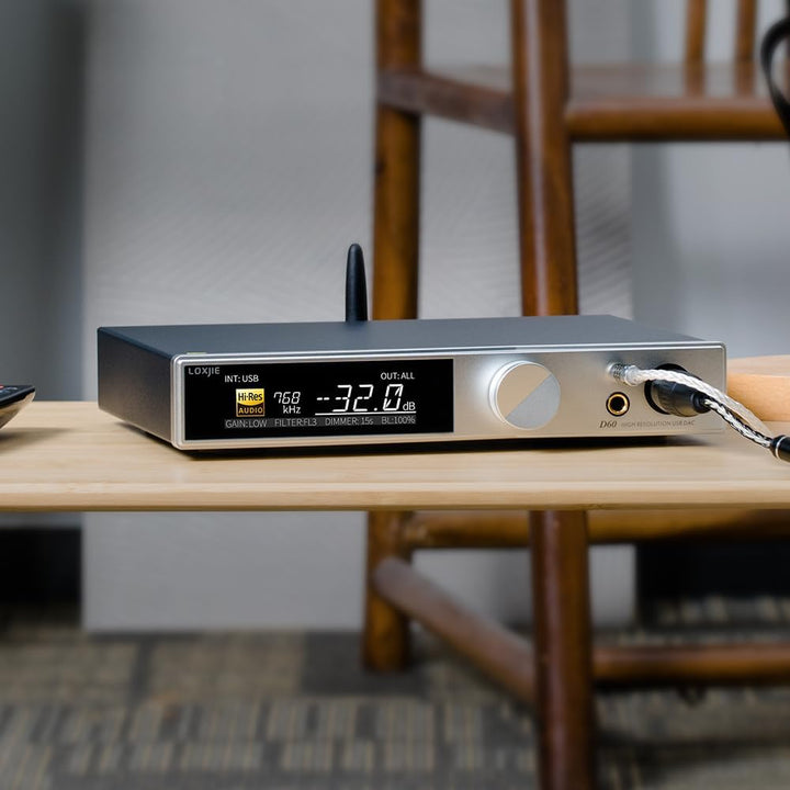 LOXJIE D60 HiFi Kopfhörerverstärker Decoder 6,35 mm/4,4 mm Kopfhörer Jack 300Ω 700mW x 2 Bluetooth 5
