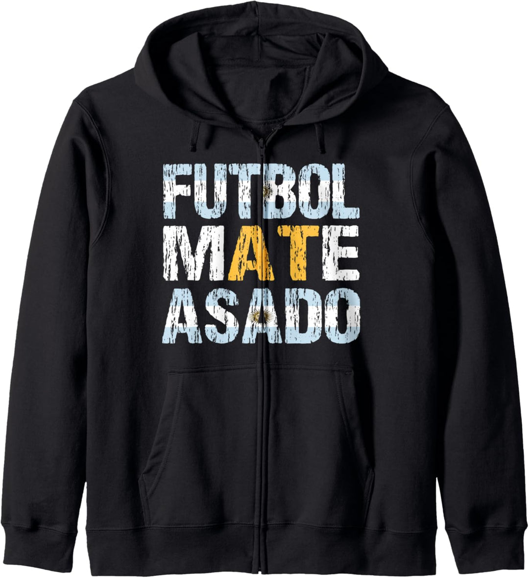 Futbol Mate Asado Funny Argentinian Pride Argentina Kapuzenjacke