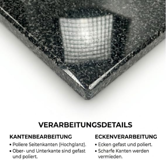 Granit Schneidebrett Servierbrett und Herdabdeckplatte Made in Germany edle Unterlegplatte aus massi