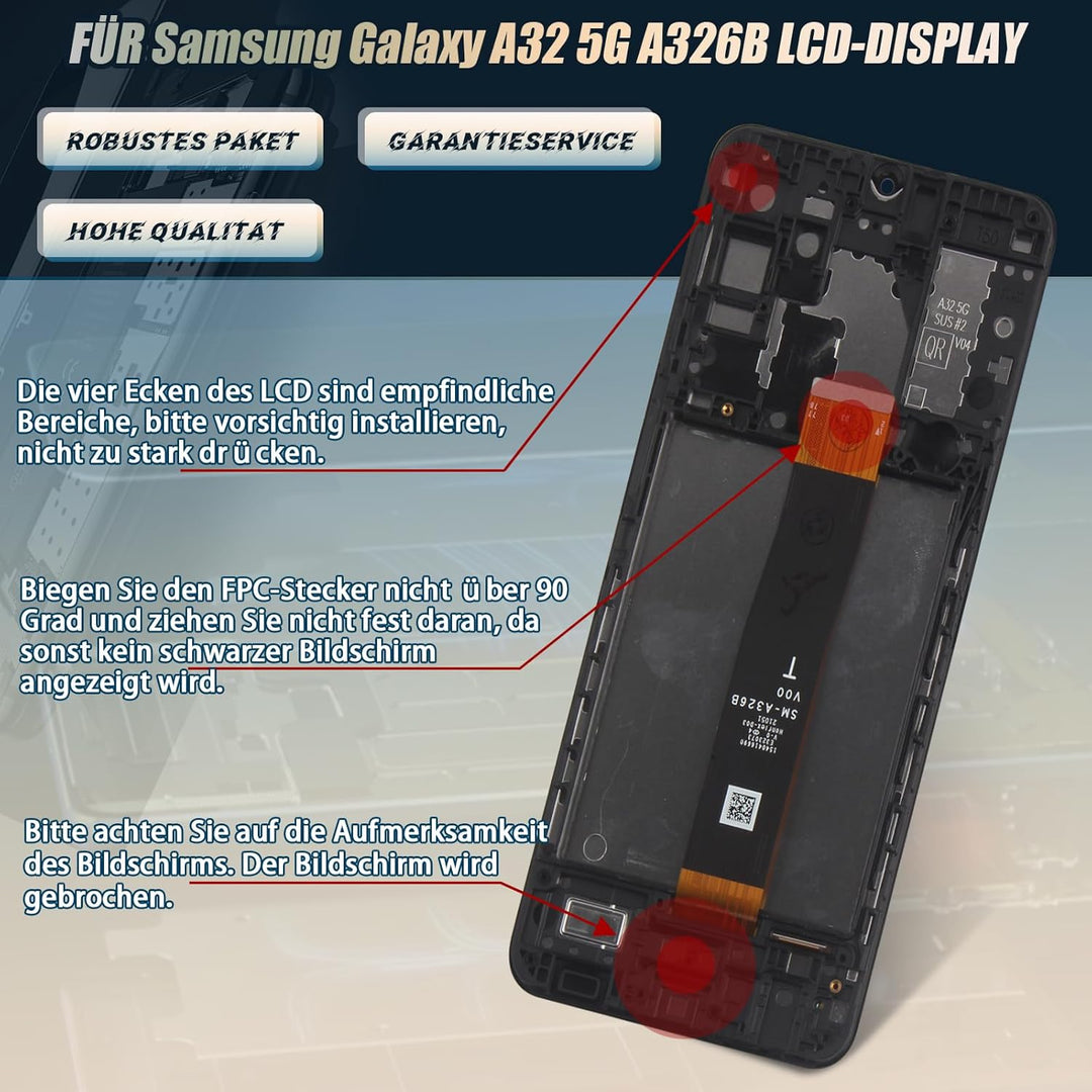 RongZy Ersatz Display Kompatibel für Samsung Galaxy A32 5G SM-A326B Touchscreen Bildschirm Digitizer