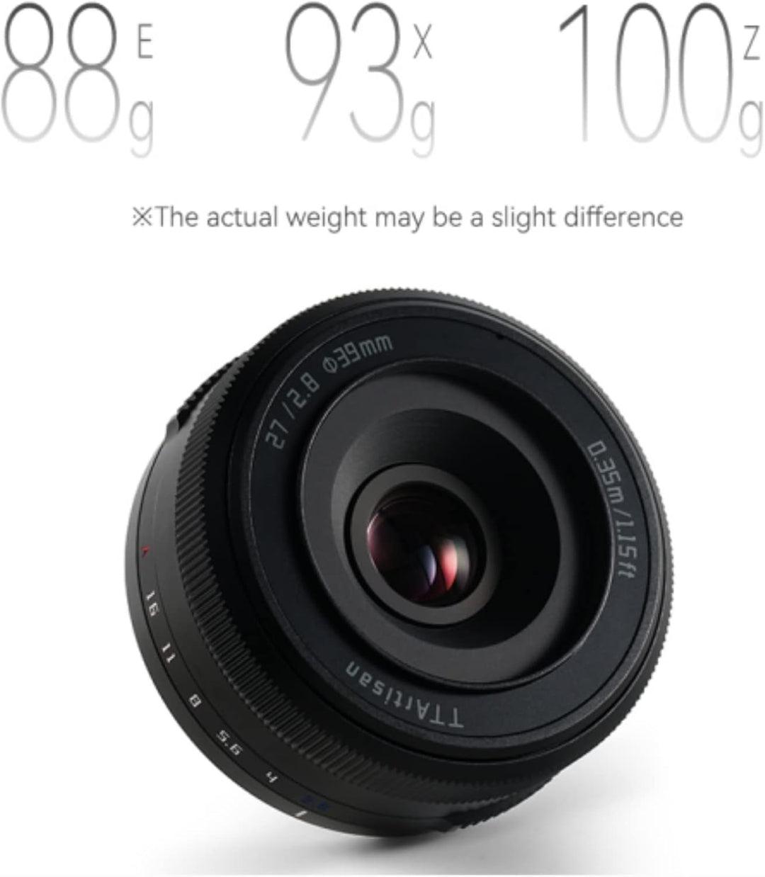 TTARTISAN 27mm F2.8 Objektiv Autofokus APS-C für spiegellose Kamera nur für Sony E-Mount Kameras A50