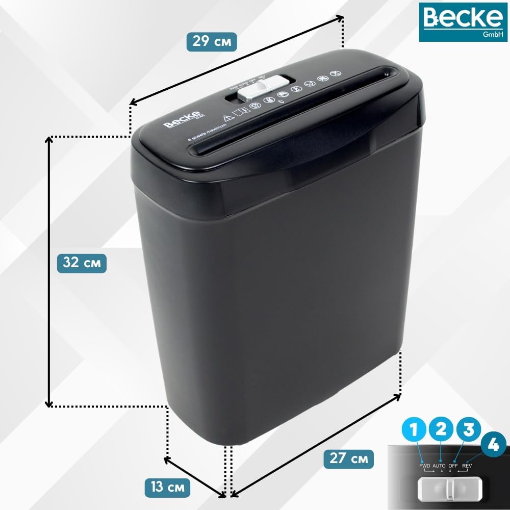 ZOLTA Becke Automatischer Streifen-Büro-Aktenvernichter - Professionell Home Office (Streifenschnitt