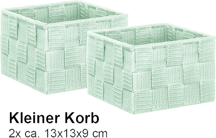 Brandsseller 4er Set Aufbewahrungsboxen - 28x28x10 cm, 26x13x9 cm, 13x13x9 cm (2x) – eckige Regalkör
