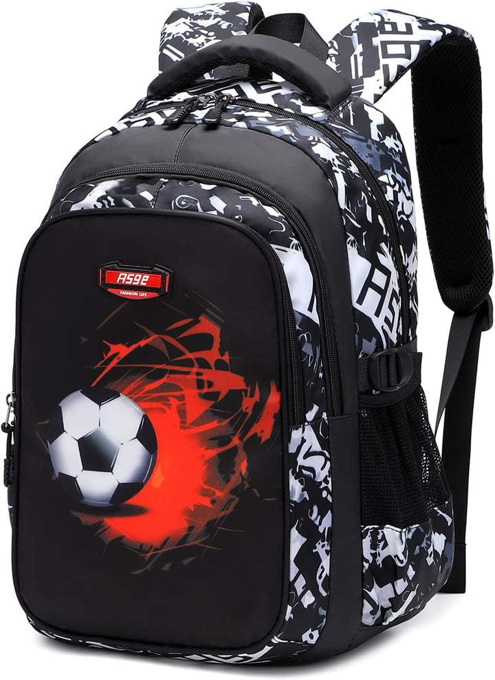 Asge Schulrucksack Jungen Teenager Schulranzen Mädchen 3 5 Klasse Ranzen Ergonomischem Kinder Fussba
