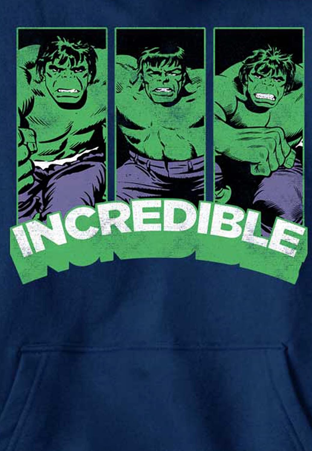 Marvel Jungen Avengers Classic Superunglaublicher Kapuzenpulli, Heather Navy, L