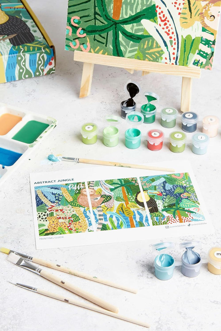 Dabble Premium Set Malen nach Zahlen für Erwachsene - 3 Stück - Mit Zubehör: Leinwand, Rahmen, Acryl