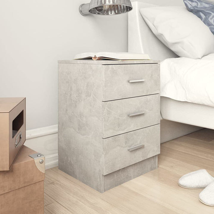 Spanplatte 2 Stk. Nachttisch mit 3 Schubladen Nachtschrank Telefonschrank Konsolentisch Telefontisch