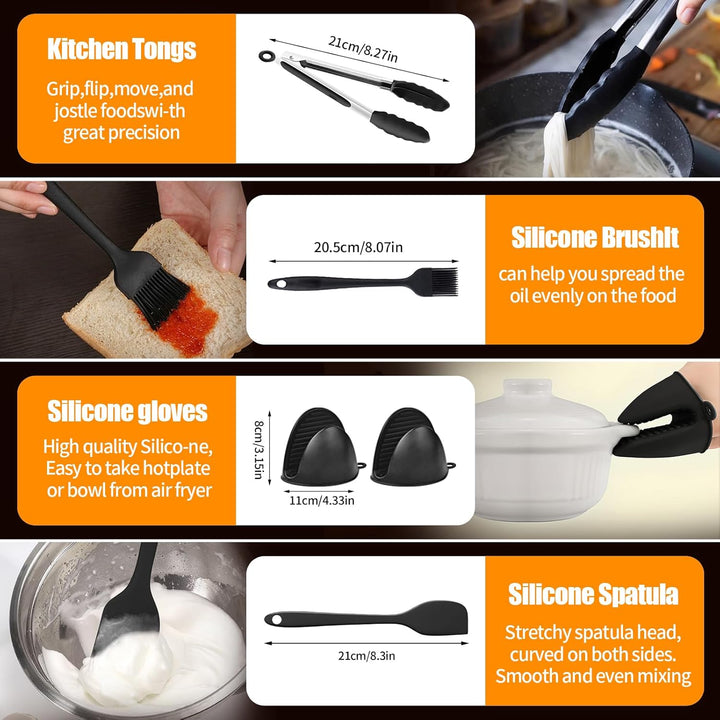 Heissluftfritteuse Zubehör, Airfryer Zubehör für Ninja Foodi Flexdrawer AF500EU 10,4L Air Fryer Sili