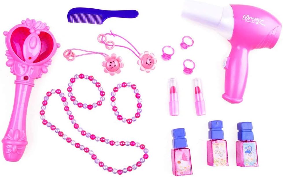 Frisiertisch Schminkkommode Schminktisch Schminkstudio Kinderschminktisch Set mit Spiegel und Hocker