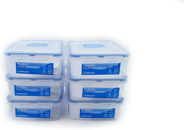 Lock & Lock Frischhaltedosen, luftdicht, rechteckig, ca. 770 ml, 6 Stück 1, 1