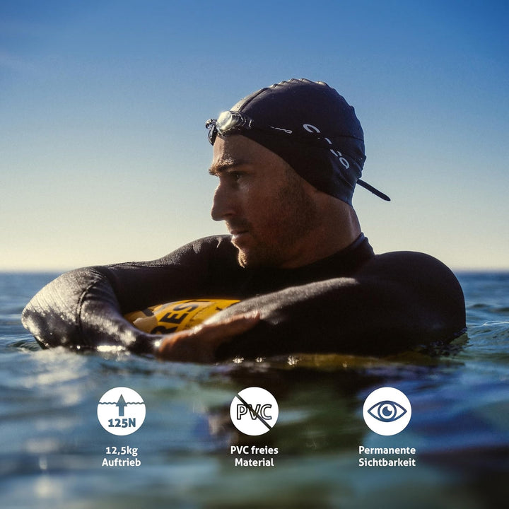 Restube Schwimmboje - Aufblasbare Schwimmhilfe für Schwimmen, Schnorcheln, Triathlon, SUP, Freiwasse