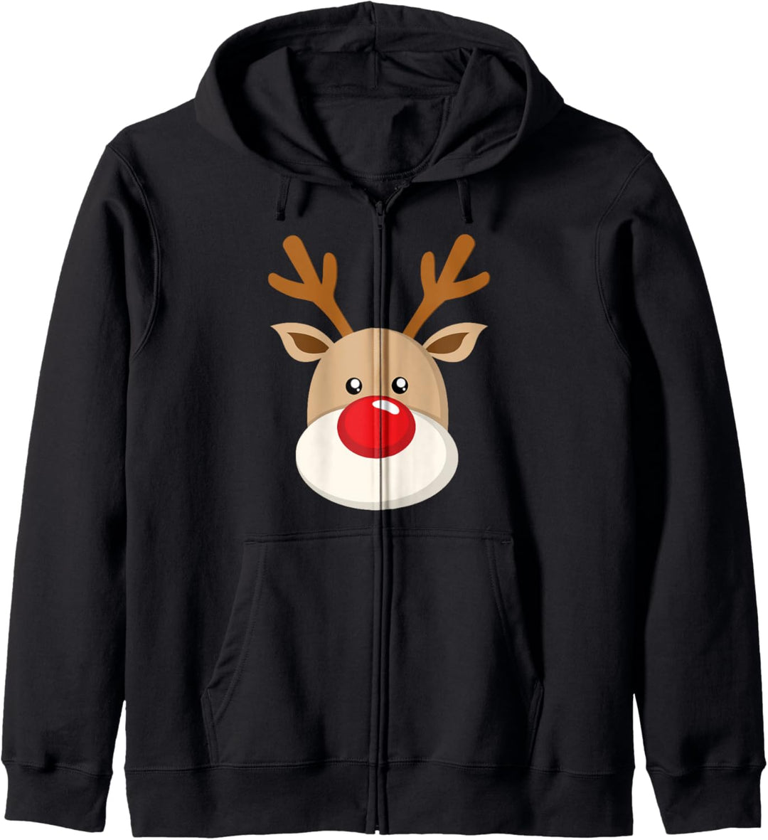 Süss Rentier Rudolf Rote Nase Weihnachten Xmas Party Kapuzenjacke