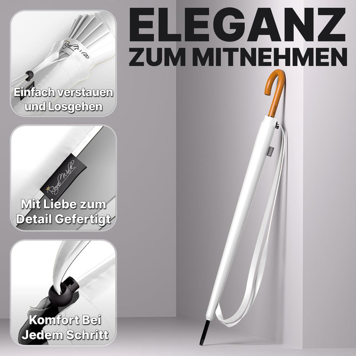 Royal Walk Regenschirm Gross Sturmfest Golf Schirm XXL Stabiler Stockschirm | Grosser Regenschirm fü