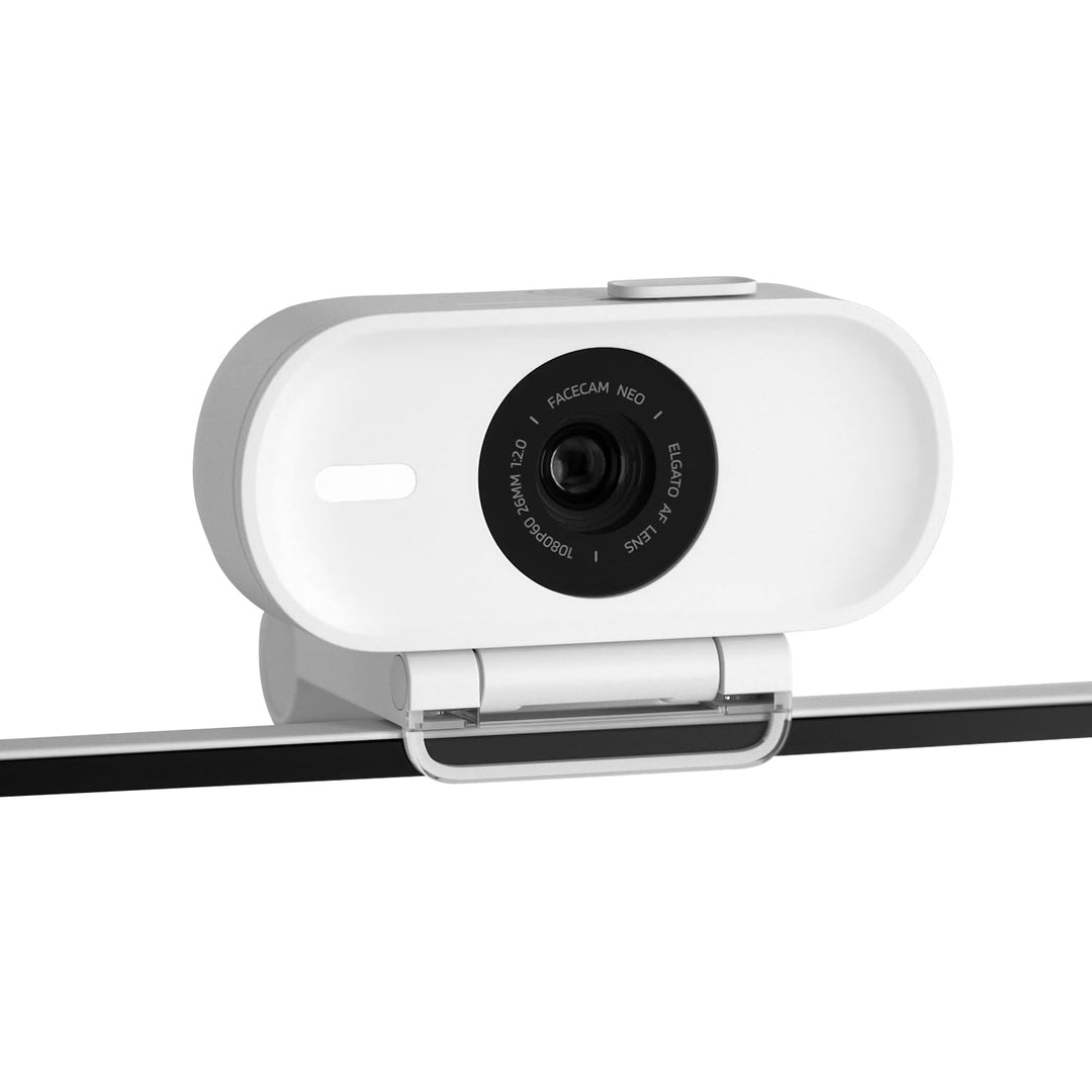 Elgato Facecam Neo – Full HD-Webcam mit komfortabler Sichtschutzkappe, Lichtkorrektur, für Videokonf