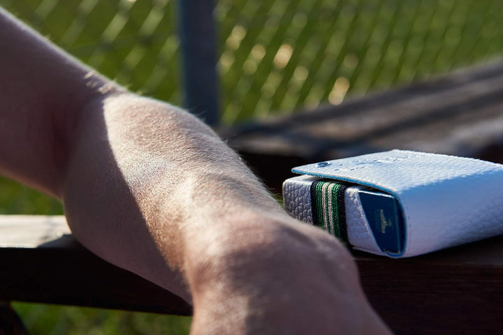 FLAPCASE N°1 • TENNIS • Designer Zigarettenetui, Made in Austria, Gummiband, Leder vegan Zigarettenb