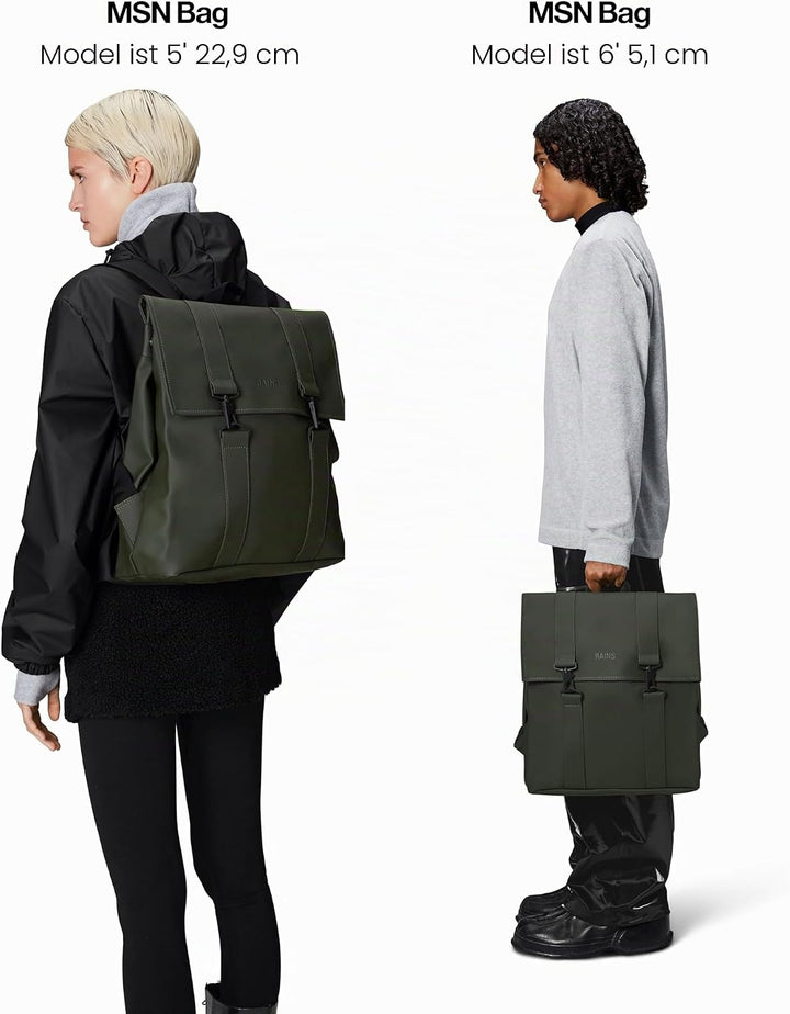 RAINS Unisex MSN Bag Rucksack, Einheitsgröße (2023 edition) Grün