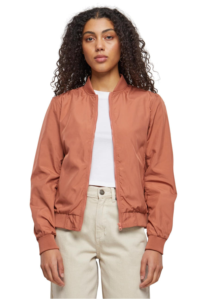 Urban Classics Damen Bomberjacke Ladies Light Bomber Jacket, leichte Fliegerjacke für Frauen in viel