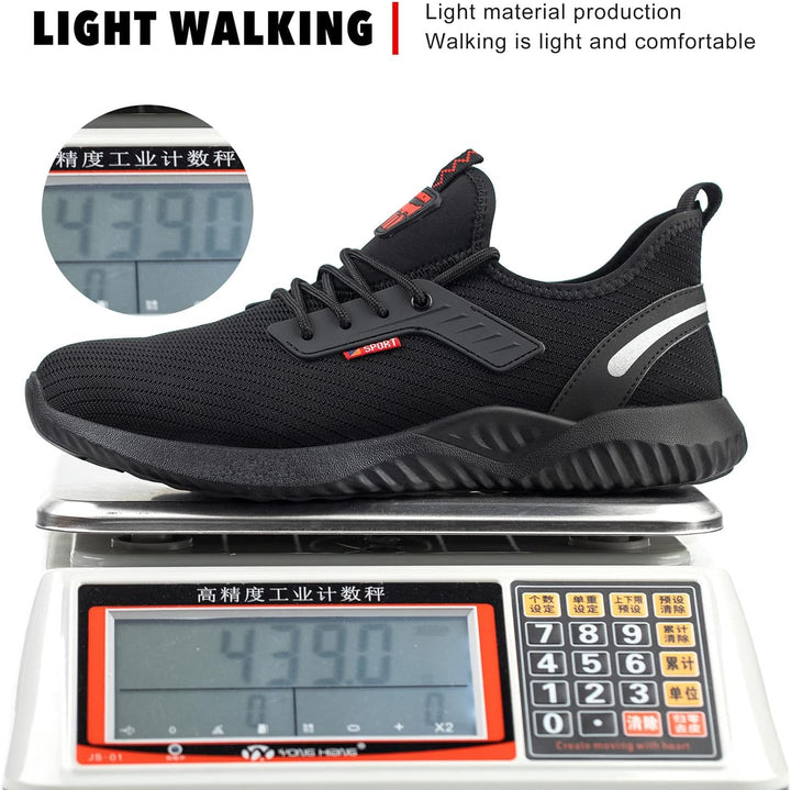 Calish Sicherheitsschuhe Herren Damen Arbeitsschuhe Leicht Stahlkappenschuhe Sportlich rutschfeste A
