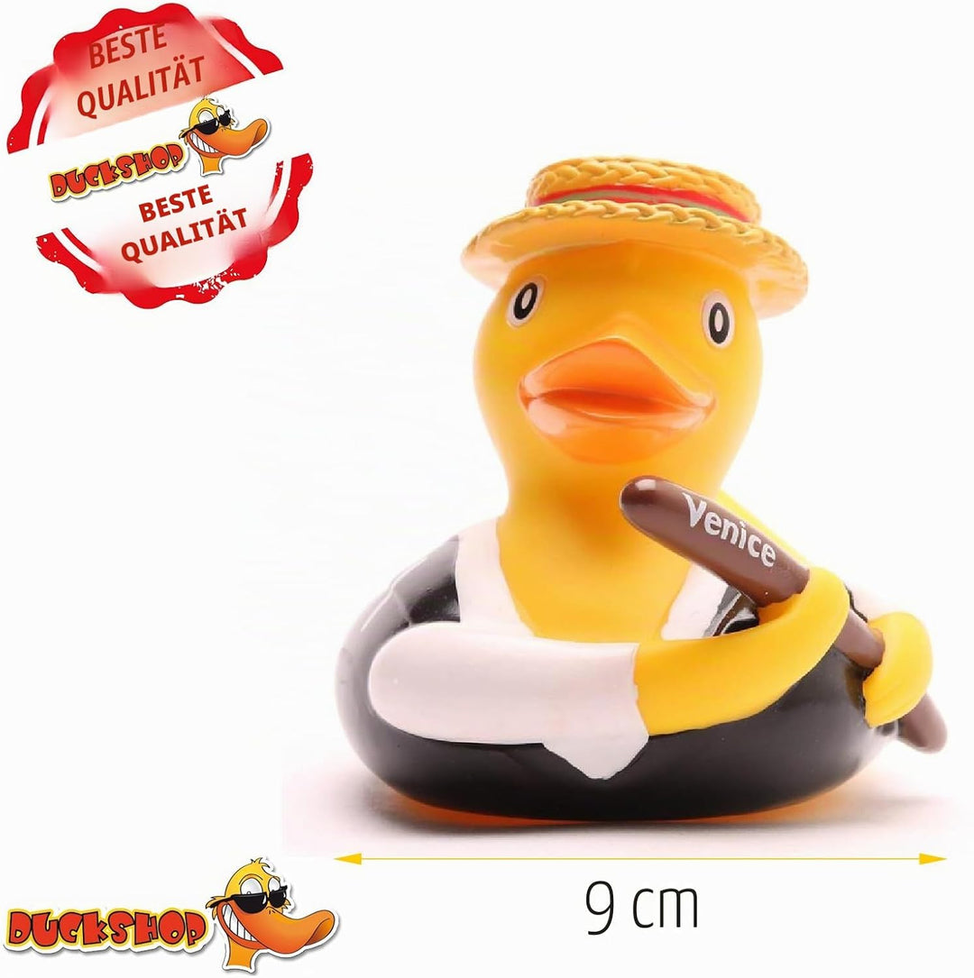 Duckshop I Badeente Gondolier Venice I Quietscheente Venedig I Quietscheentchen L: 10 cm I Geschenk