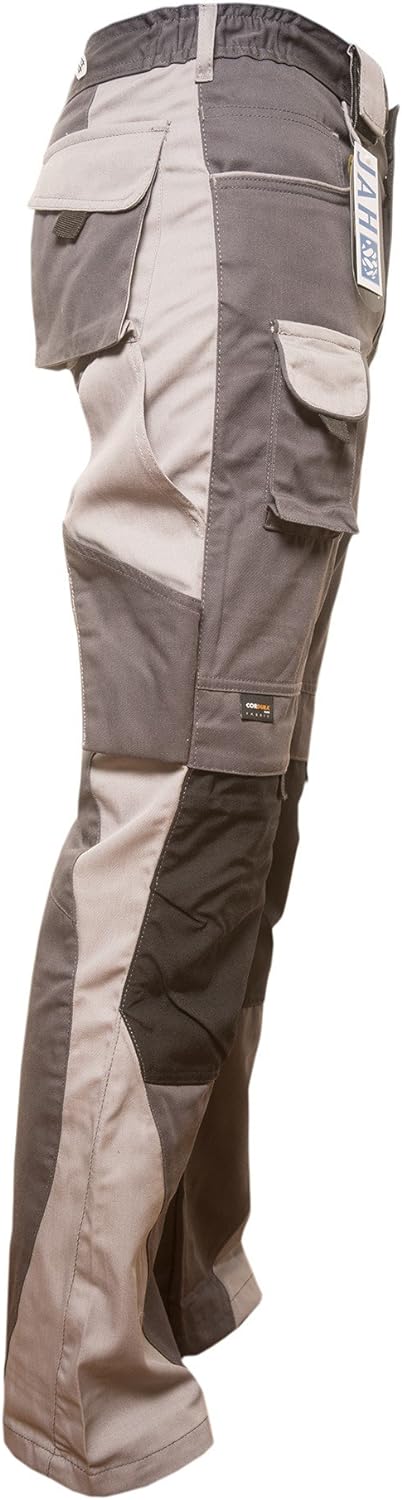 Jah 2110 Cargo-Bundhose 5 StückPolyester/Baumwolle Cordura grau/schwarz Gr. 50, 50