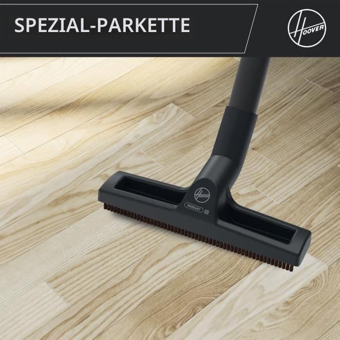Hoover Bodenstaubsauger mit 3,5 L Beutel – leiser Staubsauger (69 dBA) mit automatischem Beutelentso