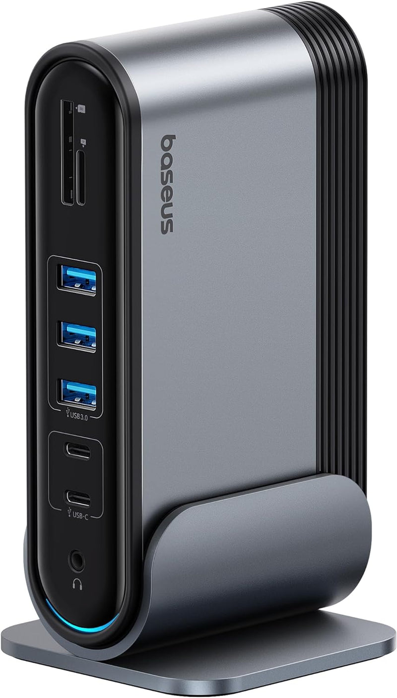 Baseus Docking Station USB C 3 Monitore 4K@60Hz [17 in 1] USB Hub Adapter mit 2 HDMI, DisplayPort, 3