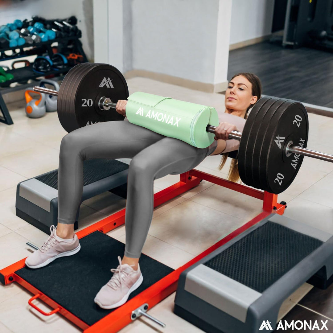 AMONAX Hip Thrust Langhantel Polster, Extra Dicke Barbell Pad, Strapazierfähiges Gym Zubehör, Fitnes