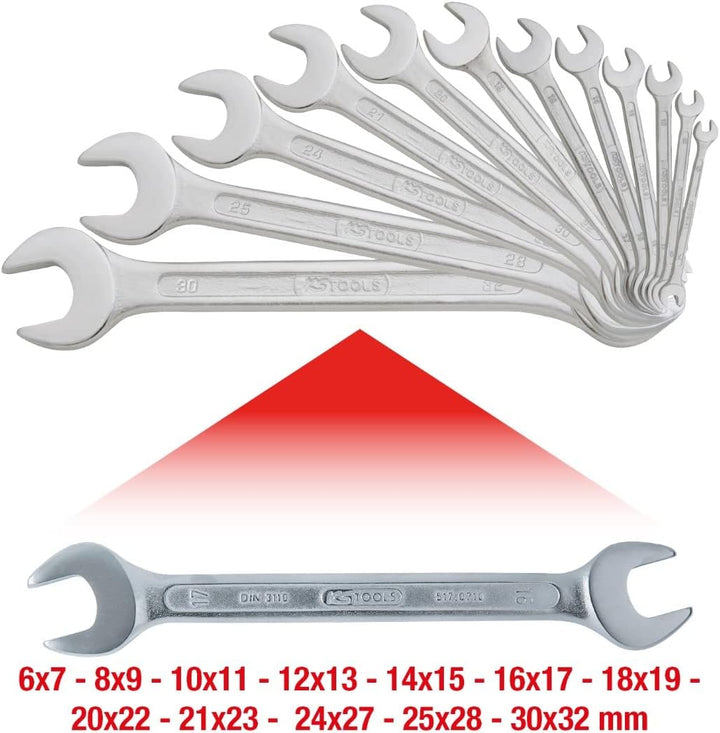 KS Tools 517.0125 CLASSIC Doppel-Maulschlüssel-Satz, 12-tlg., 6x7-30x32mm