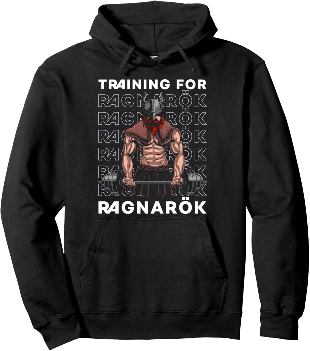 Training für Ragnarok - Vikings Fitness Gym Norse Pullover Hoodie