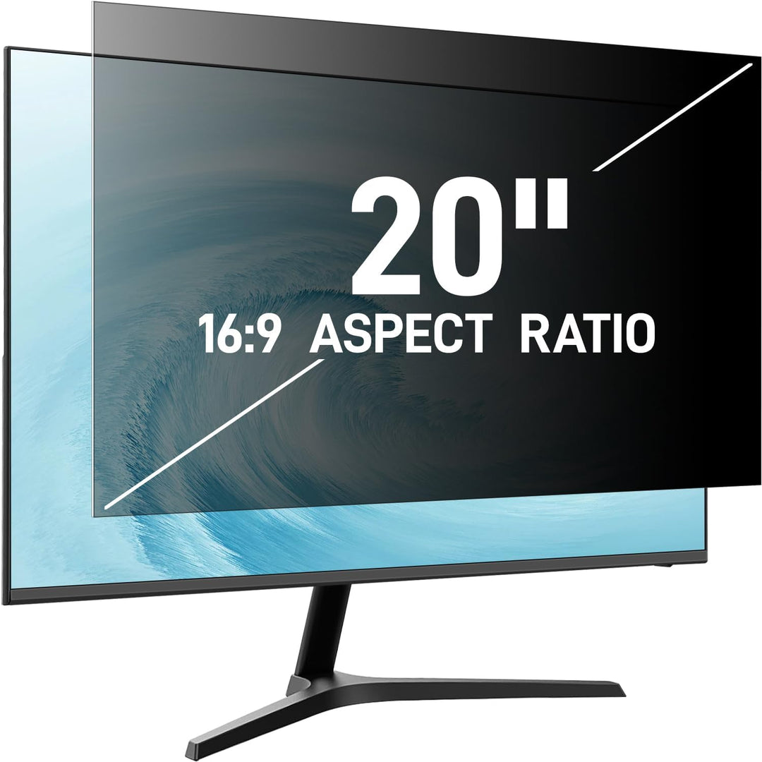 Pozlle 20-Zoll-Computer-Sichtschutzfolie für 16:9-Monitor, Anti-Peep, Anti-Schwindel, Anti-Blaulicht