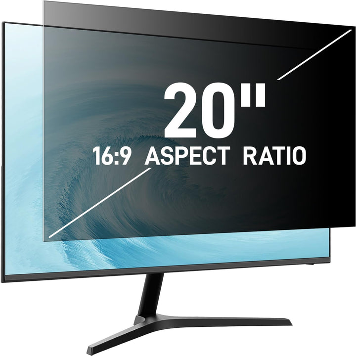 Pozlle 20-Zoll-Computer-Sichtschutzfolie für 16:9-Monitor, Anti-Peep, Anti-Schwindel, Anti-Blaulicht