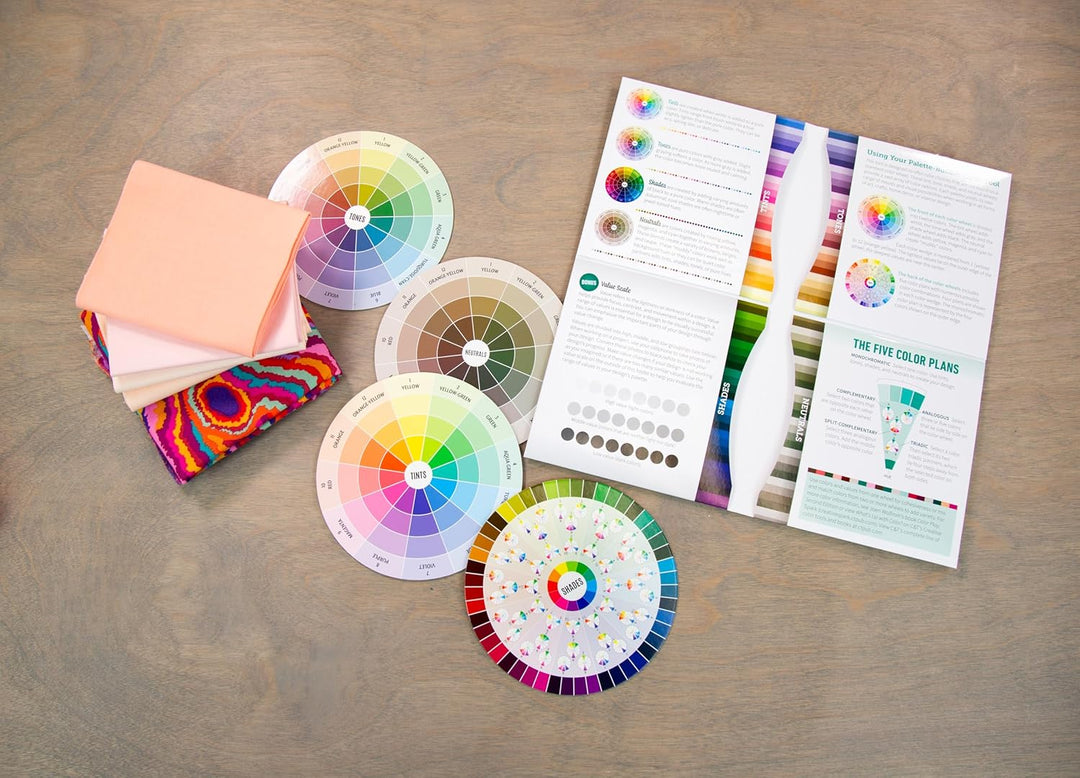 Palette-Builder Color Tool: 4 Mini Wheels Feature Tints, Tones, Shades & Neutrals to Spark Creativit